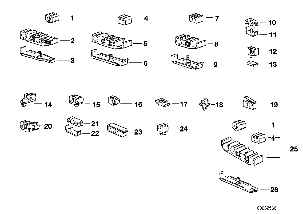 BMW 16121182520 Fuel Pipe Bracket