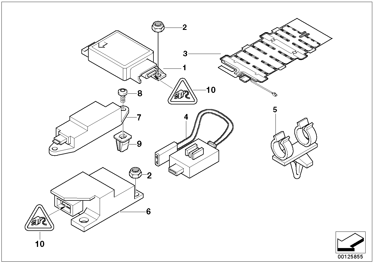 BMW 65776997257 Control Unit Airbag, Uncoded