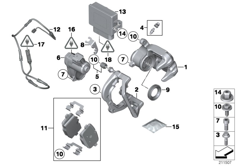 BMW 34217990057 CALLIPER CARRIER LEFT