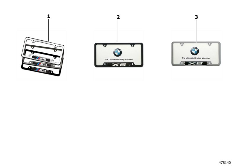 BMW 82120010400 Number Plate Frame