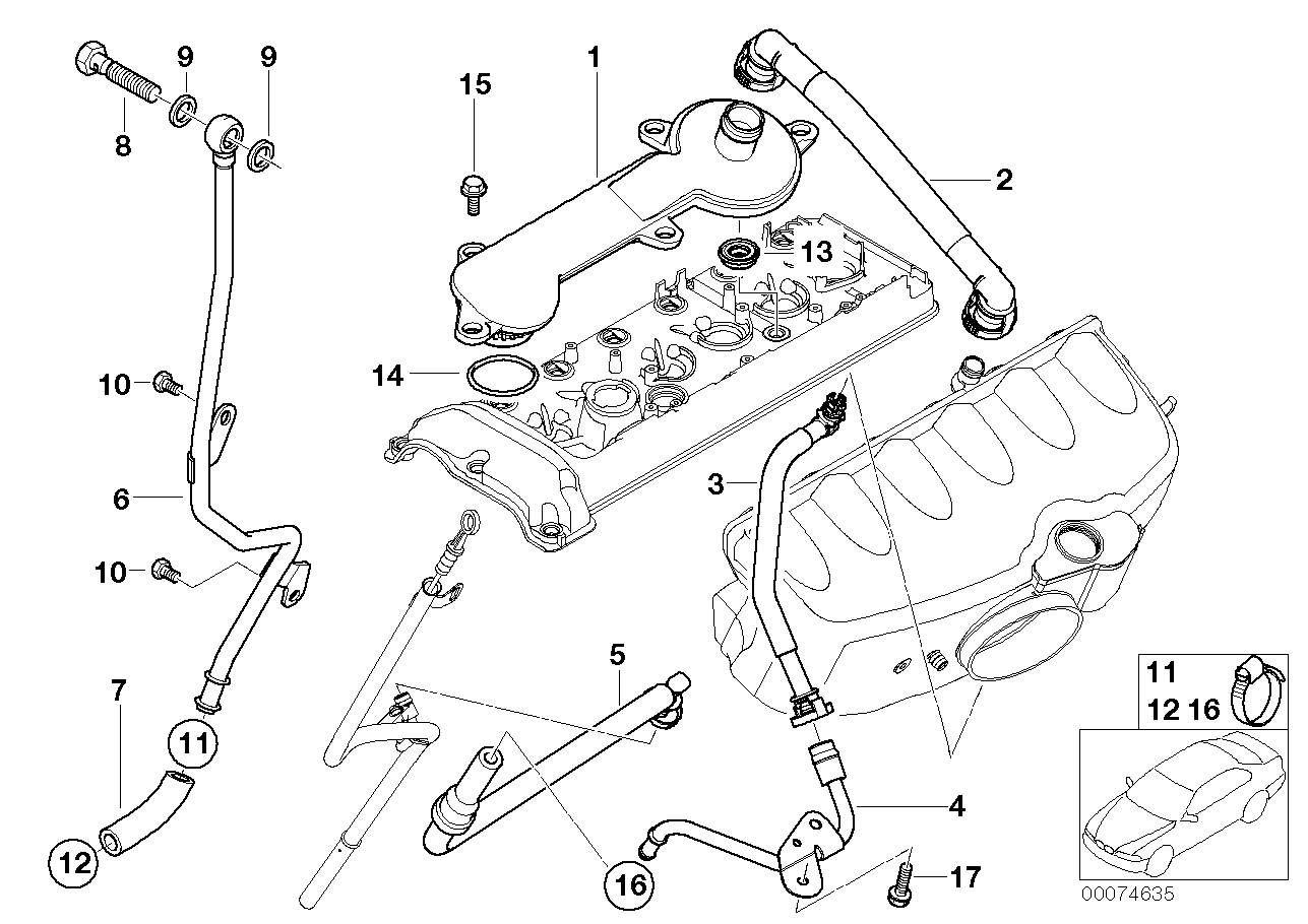 BMW 11157840446 Oil Separator