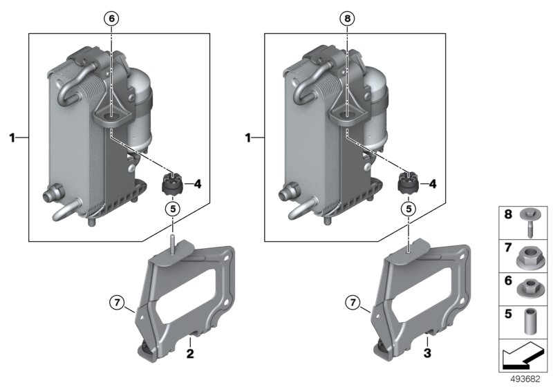 BMW 64509109858 Condenser Air Conditioning With Drier