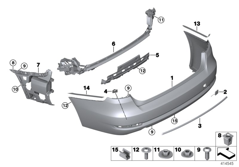 BMW 51127371875 Rear Pdc Holder Set