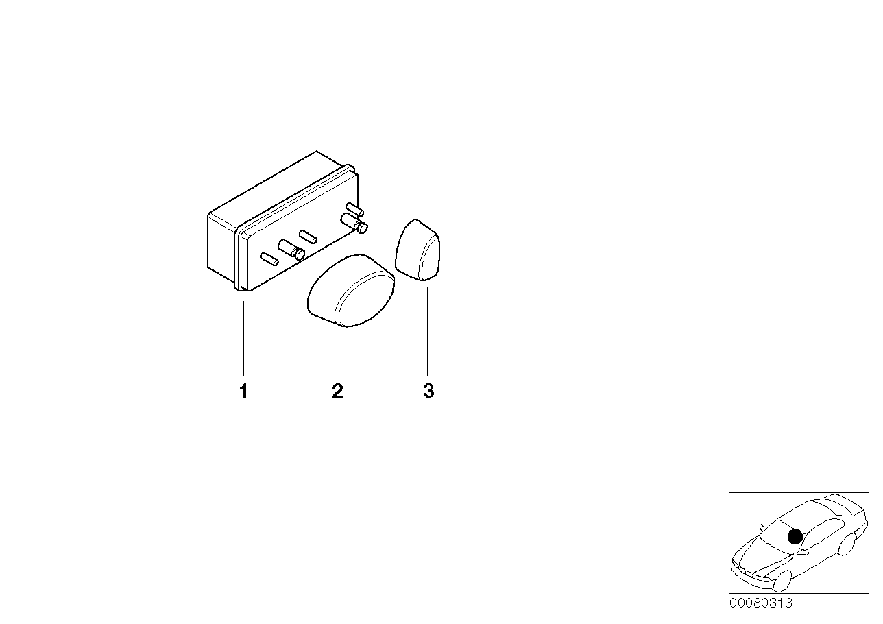 BMW 61318382297 Button For Front Seat Adjustment