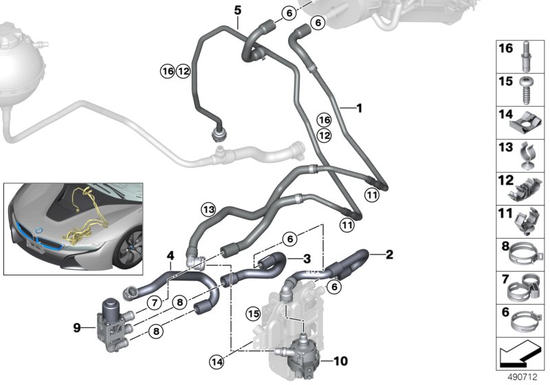 BMW 07149164643 Line Clip, Double