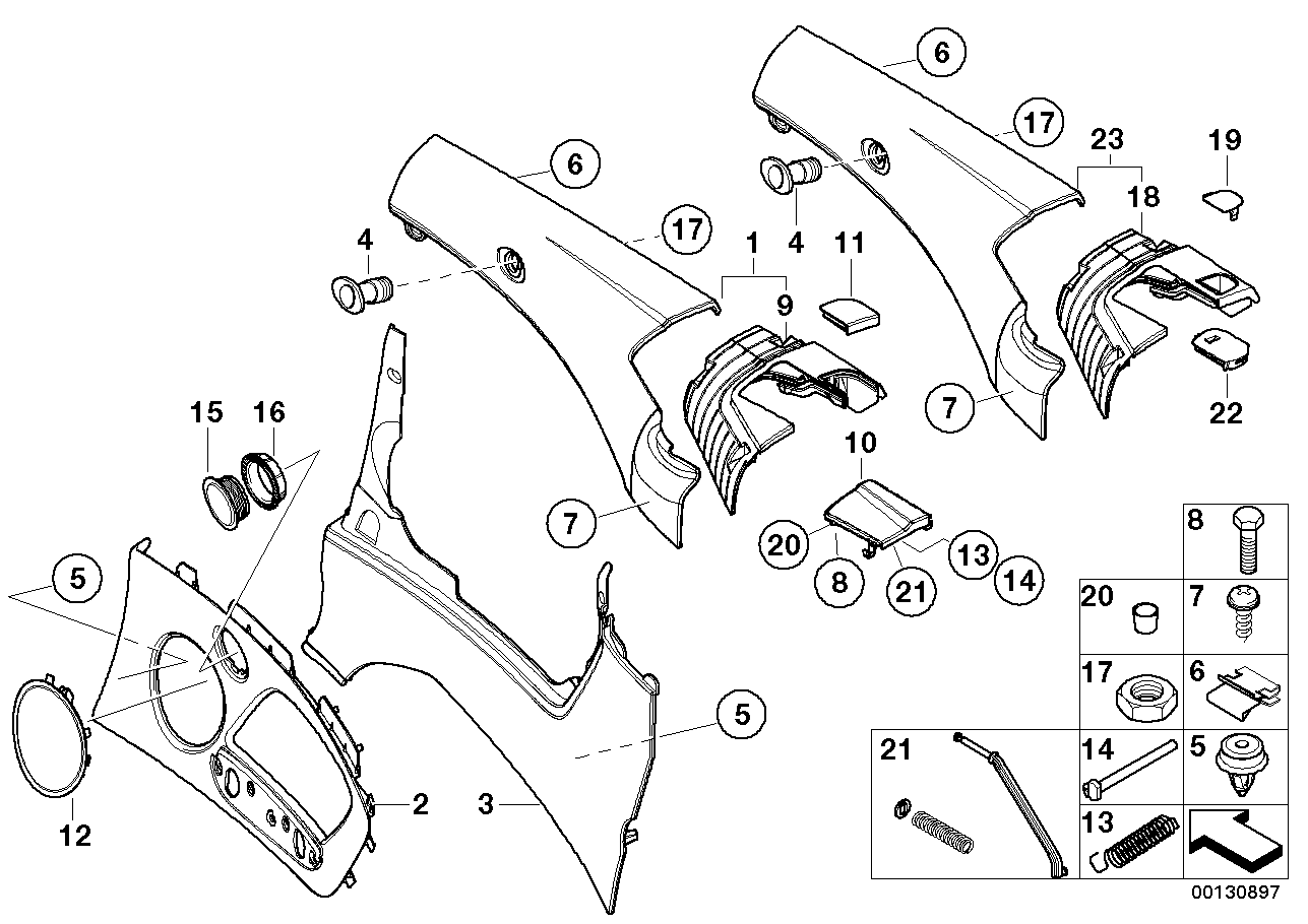 BMW 65138383982 Top-Hifi Loudspeaker Tweeter