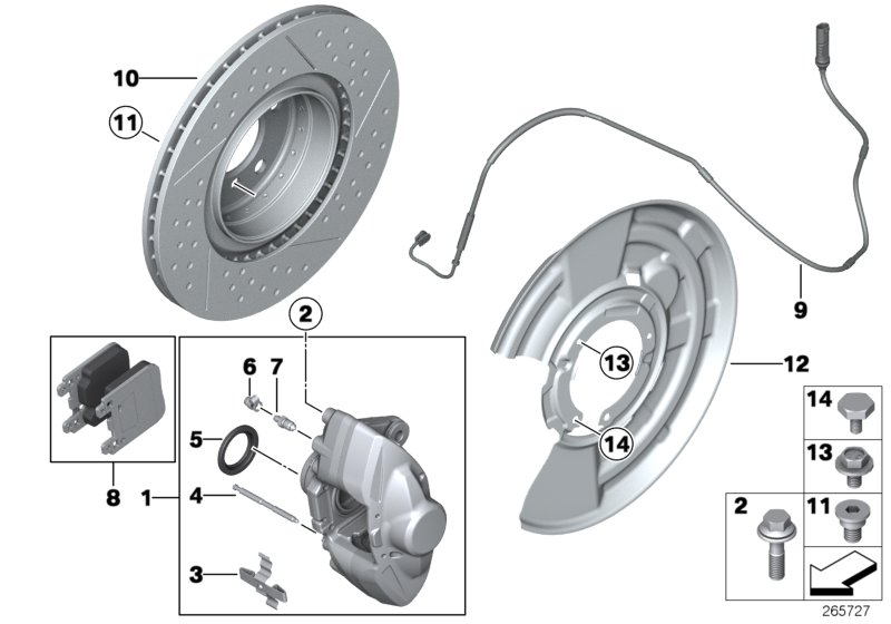 BMW 34216876422 Disc Brake Pad Set - Rear