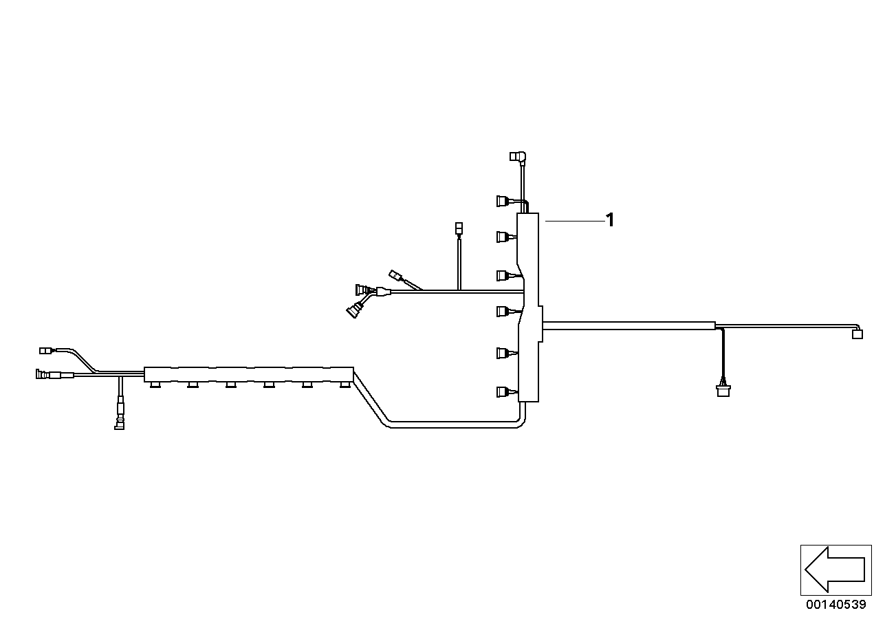 BMW 12517605337 Wiring Harness Injection Valve/Ignition