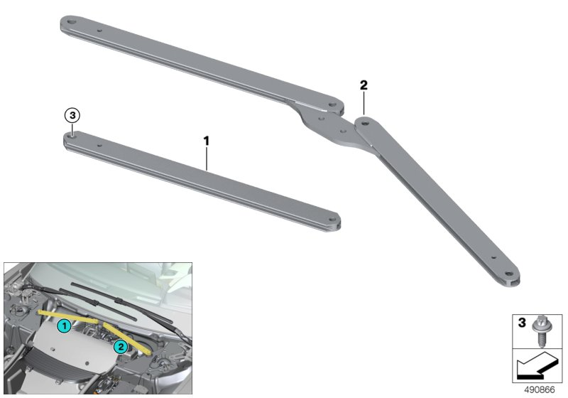 BMW 39106885618 STRUT BRACE, BULKHEAD