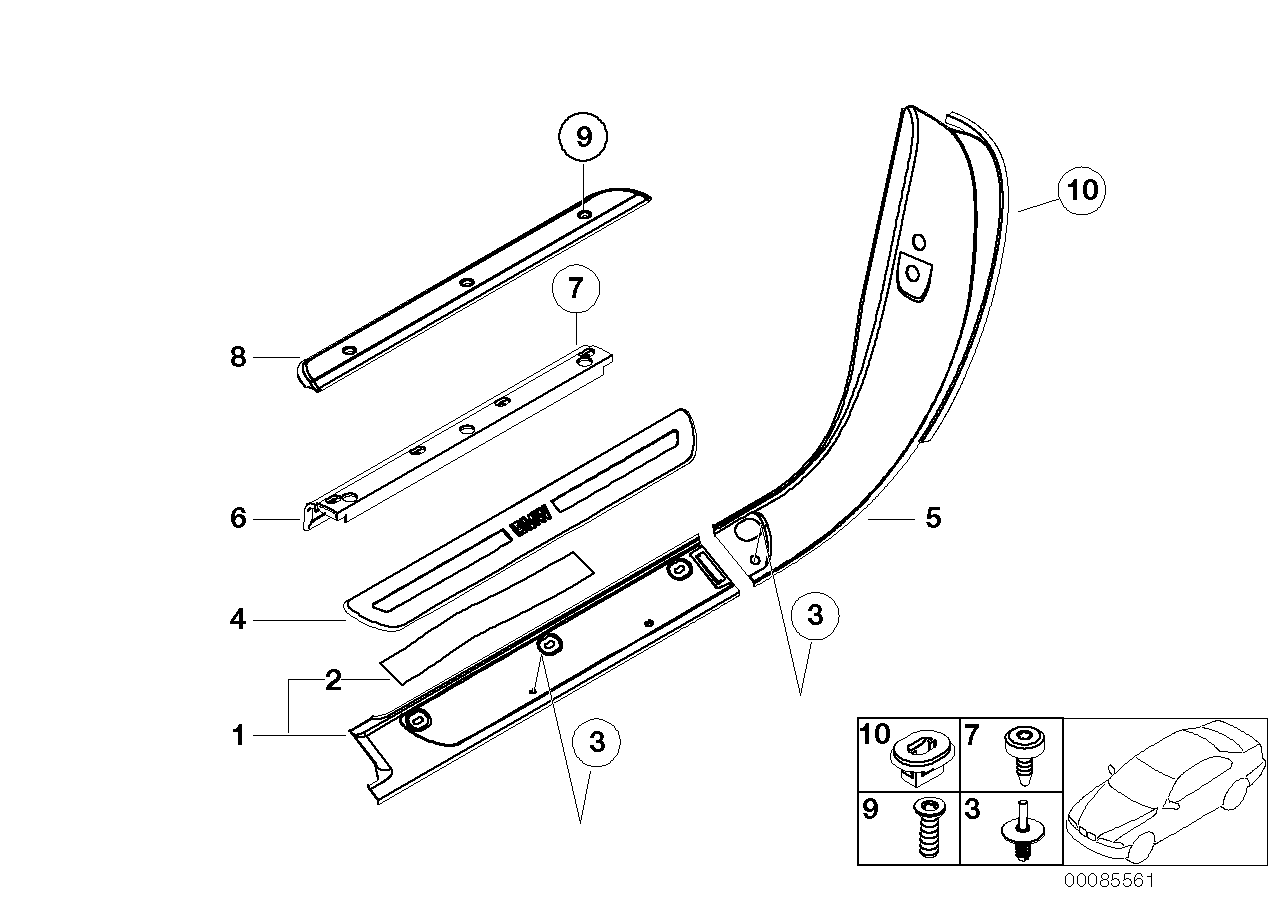 BMW 51478257869 Covering Left