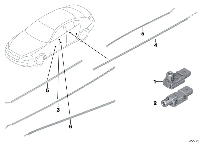 BMW 63319241221 Optical Conductor.,Door Trimpanel,Left Front.