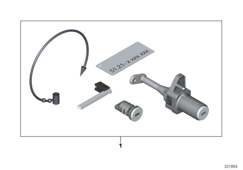 BMW 51217362982 Set Uniform Locking System