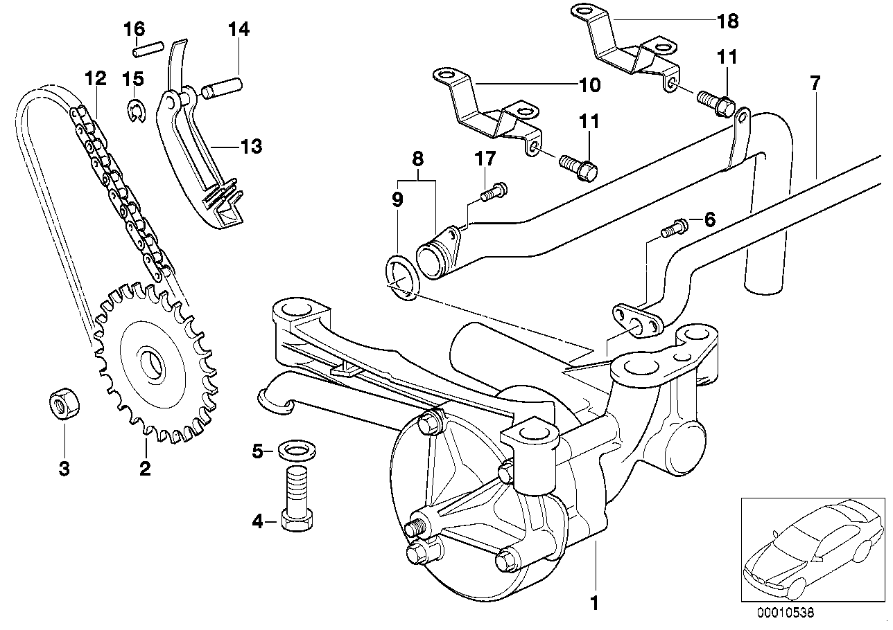 BMW 11411404645 Bracket Oil Pipe