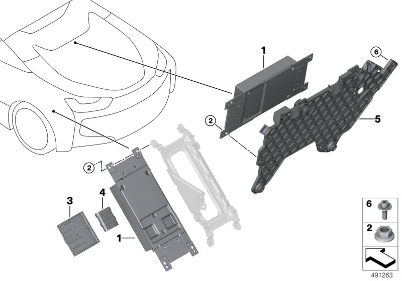 BMW 84109267244 Cover, Control Unit