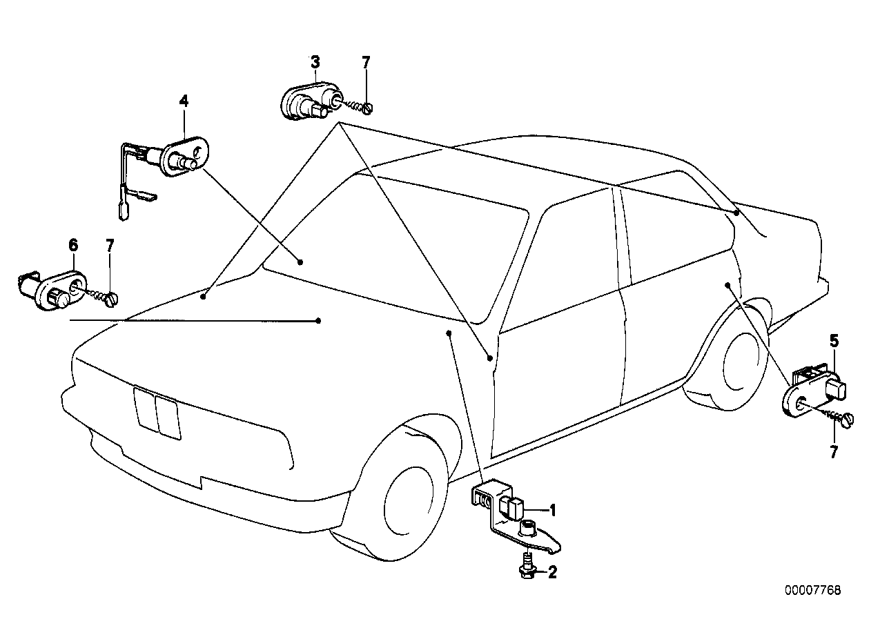 BMW 61311375551 Switch, Door Front