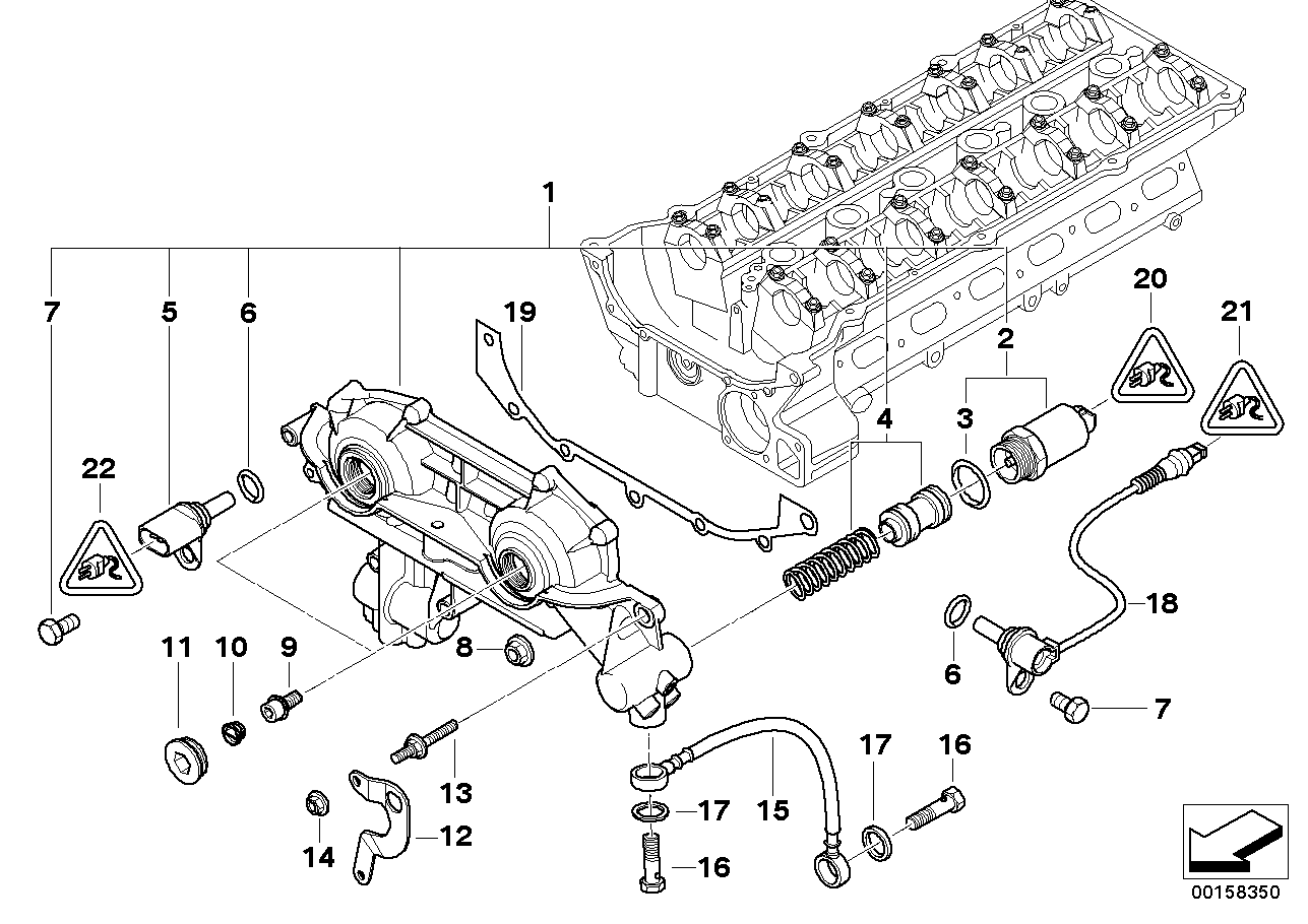 BMW 11361705532 Oil Pipe