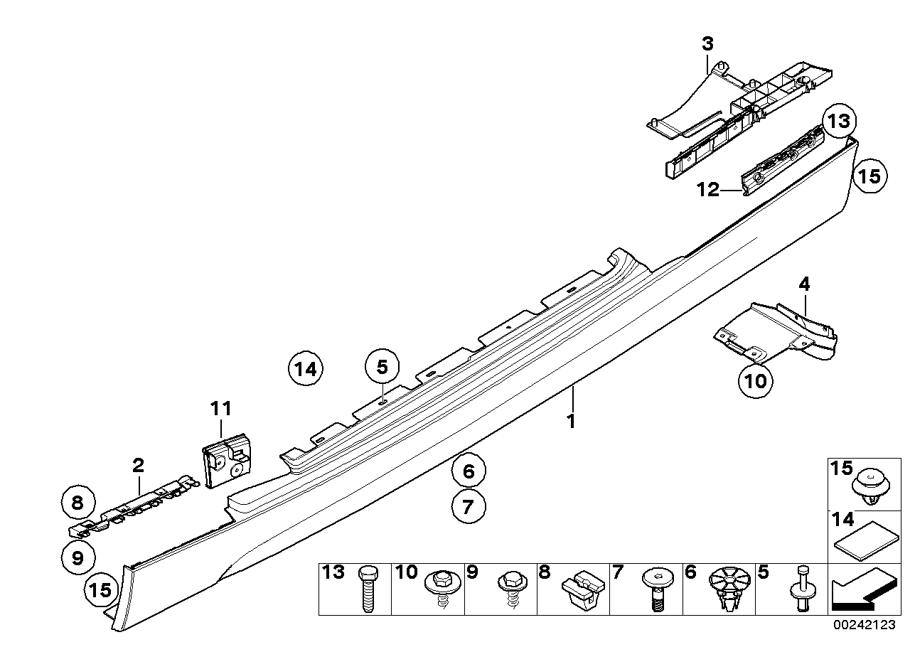 BMW 51778053879 Sill Trim, Primed, Left