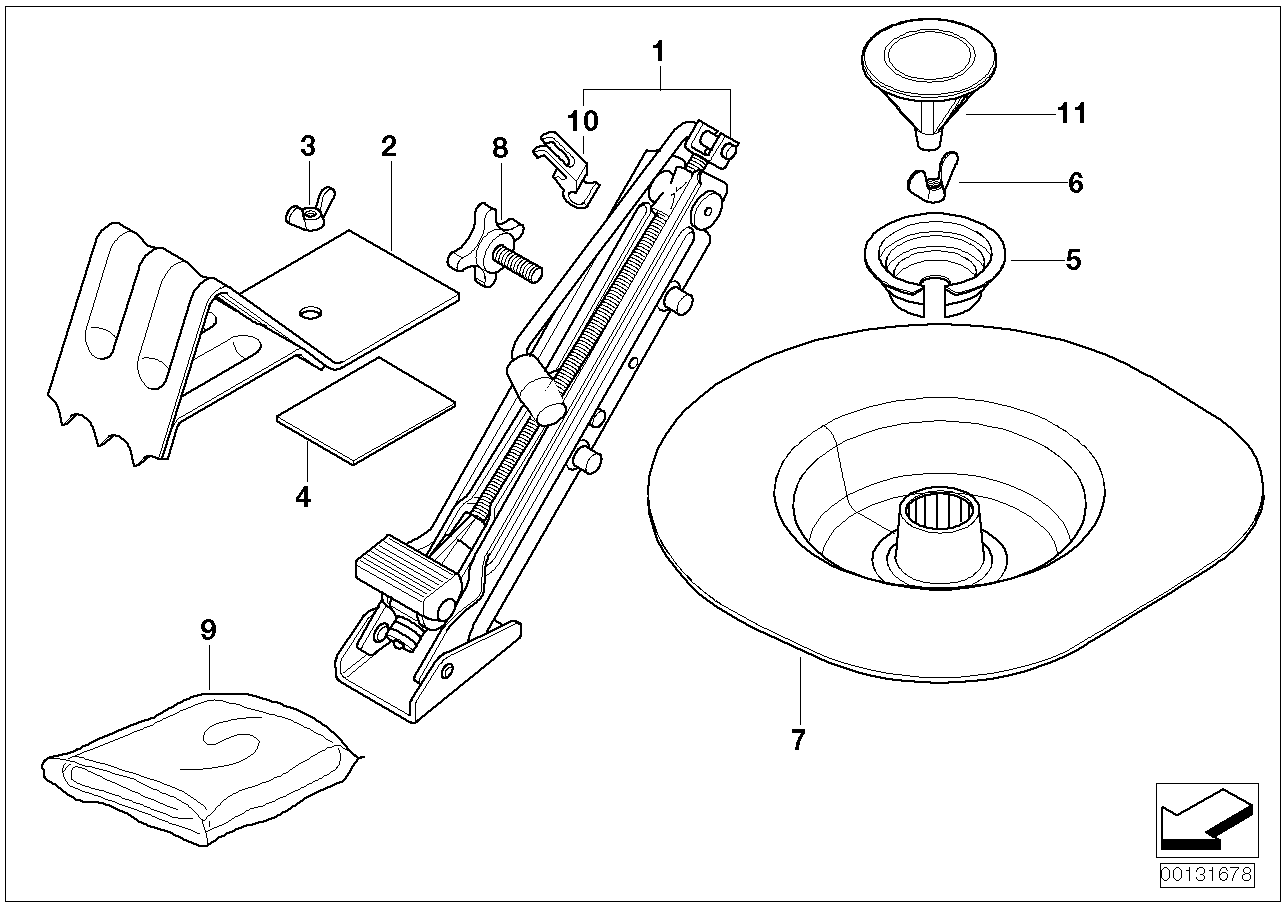 BMW 71126764999 Clamp, Lifting Jack