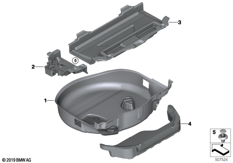 BMW 51479893473 SUPPORT, LUGGAGE COMPARTMENT