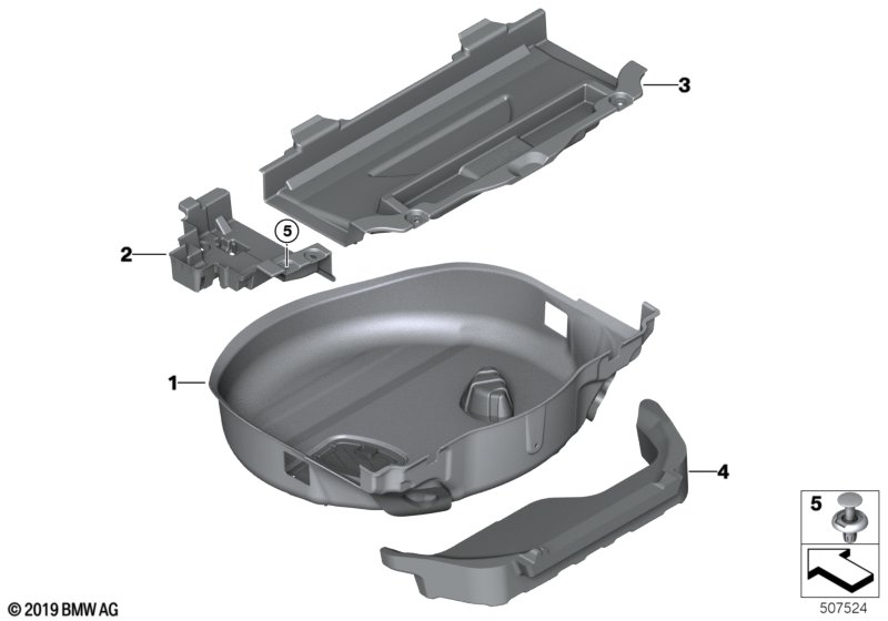 BMW 51475A01861 STORAGE TROUG LUGGAGE TRUNK