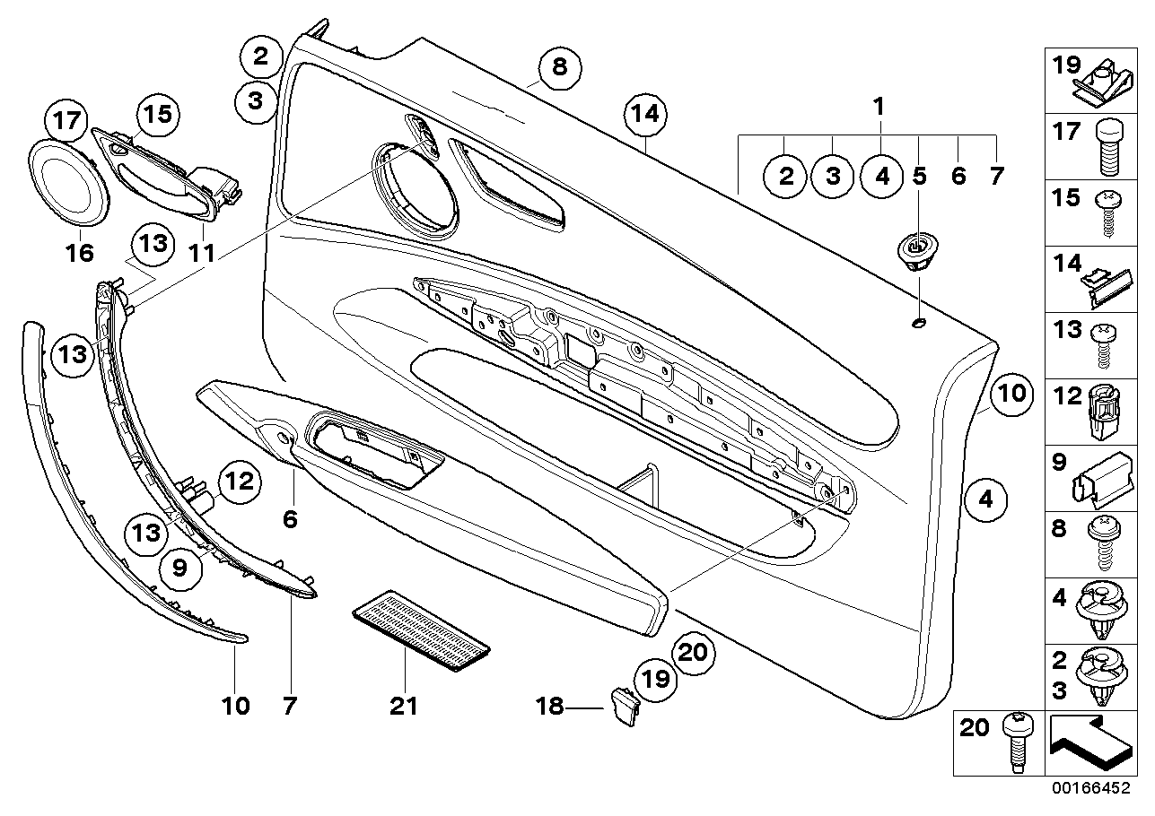 BMW 51417317551 Trim, Insidedoorhandle,Wood Anthr. Left