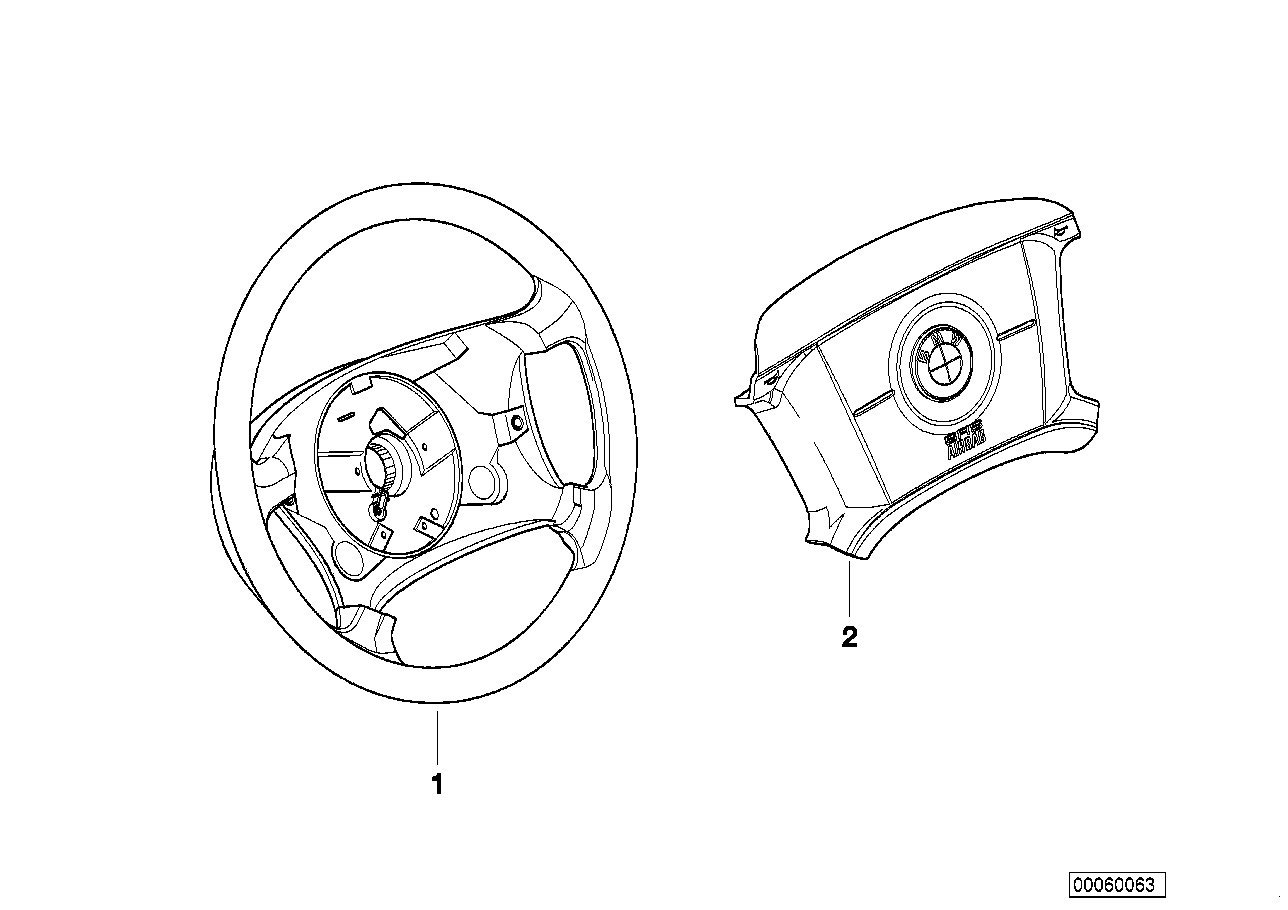 BMW 32341095764 Hub Cap, Airbag