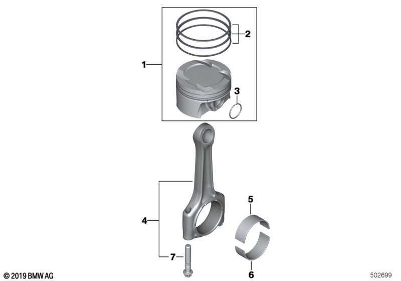 BMW 11258618504 PISTON