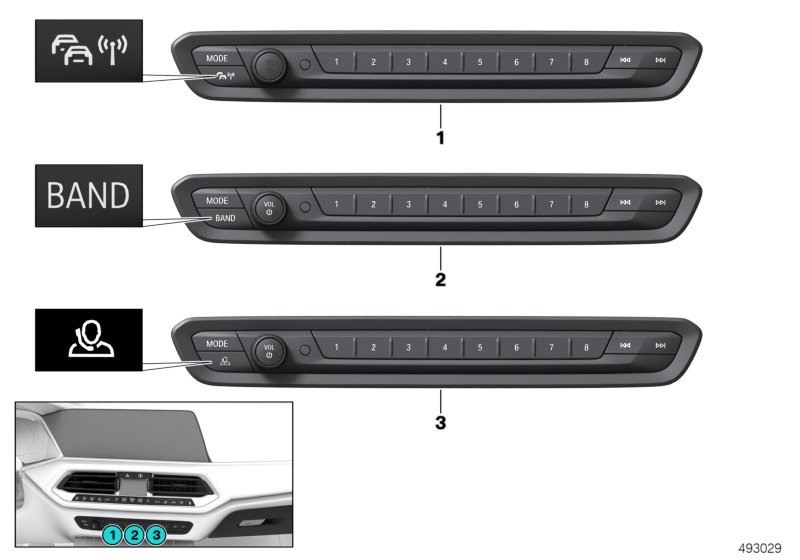 BMW 61317949455 OPERATING UNIT AUDIO BLACK