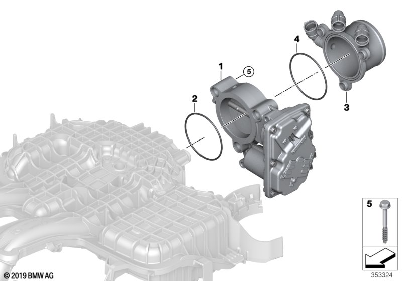 BMW 13717642407 Adapter, Throttle Body