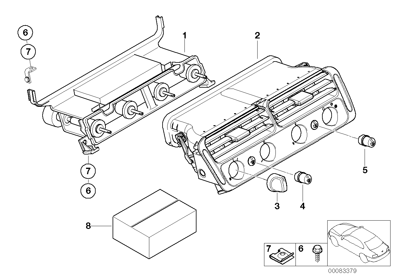 BMW 64116914356 Set Mounting Parts