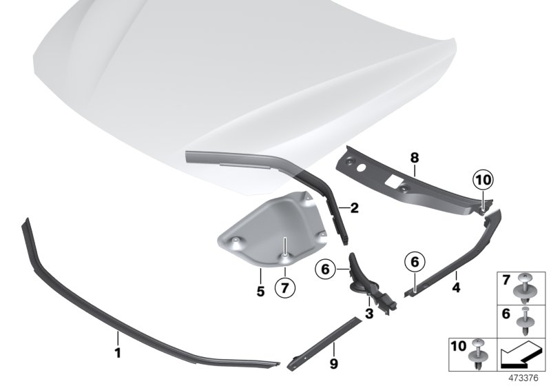 BMW 51768061843 Sealing Side Panel, Left