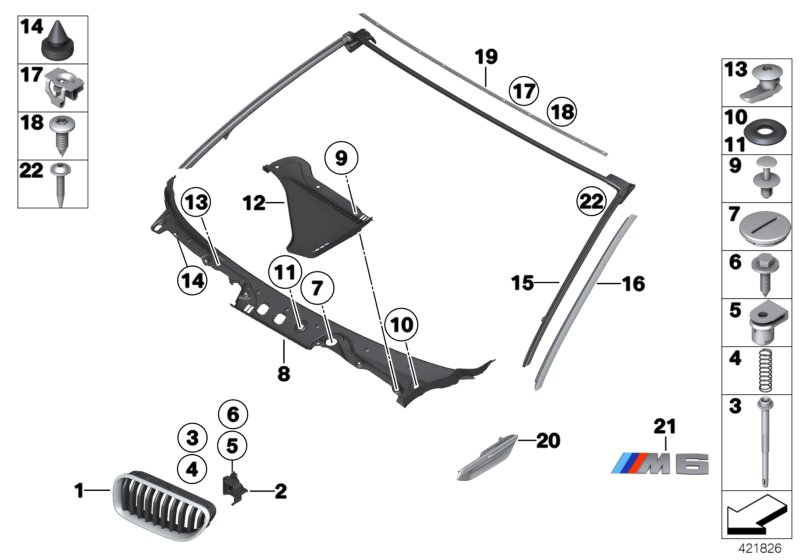 BMW 51137212851 Grille, Front, Left