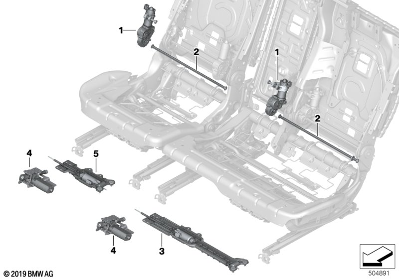 BMW 52207497457 DRIVE, BACKREST ADJUSTMENT