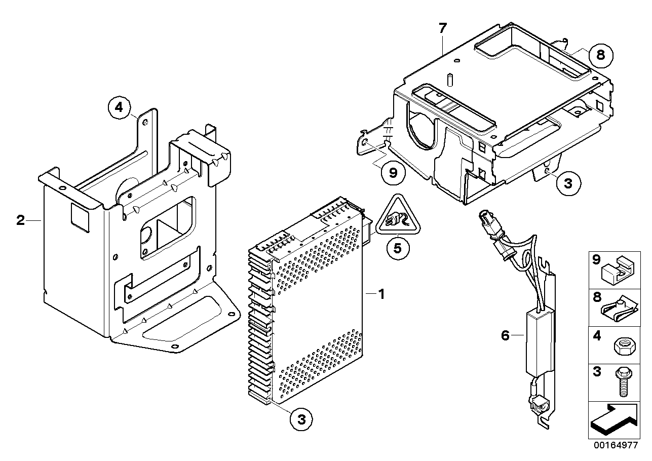 BMW 65156951369 Holder, Satellite Radio/Iboc Tuner