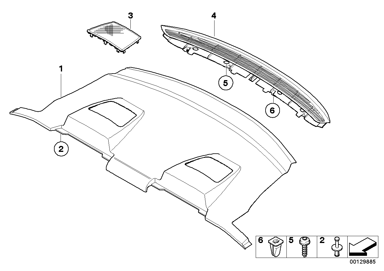 BMW 51467898380 Rear Window Shelf