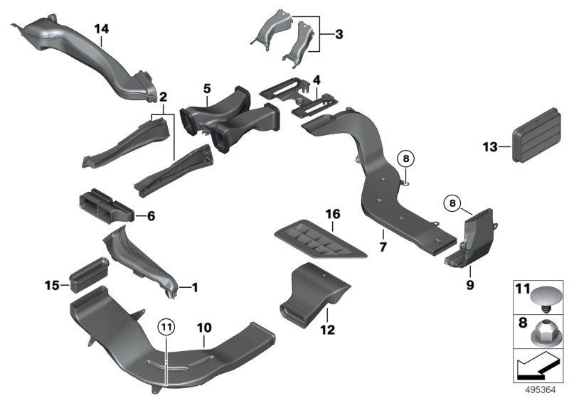 BMW 64229216773 Delivery Specification, Cover, Air Duct