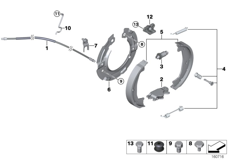 BMW 34212283275 Supporting Ring Brake Shoe