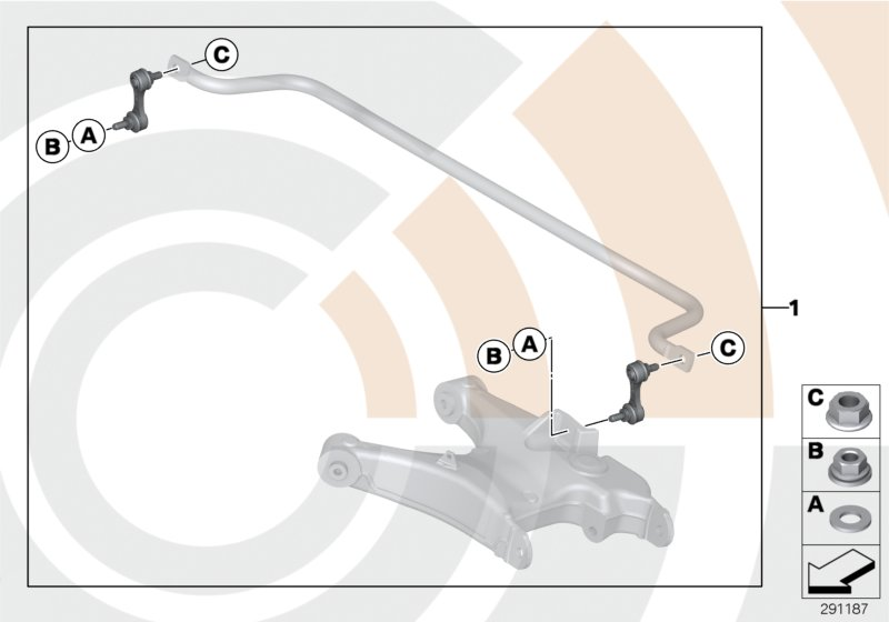 BMW 33322296223 Repair Kit, Anti-Roll Bar Links