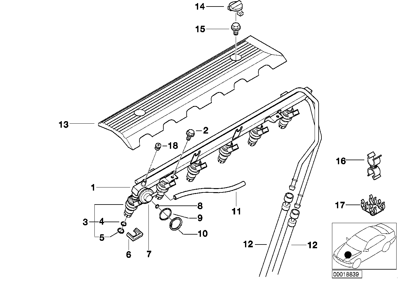 BMW 13311715340 Inlet Fuel Hose