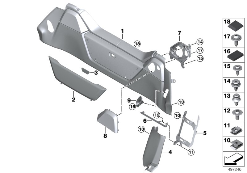 BMW 51437456152 SUPPORT FOR LOUDSPEAKER B-PI