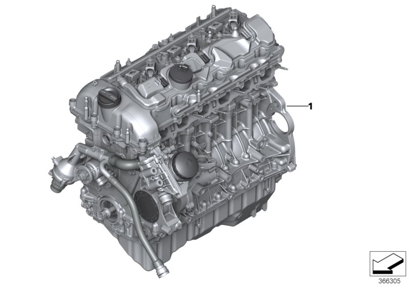 BMW 11002455341 Exchange Short Engine