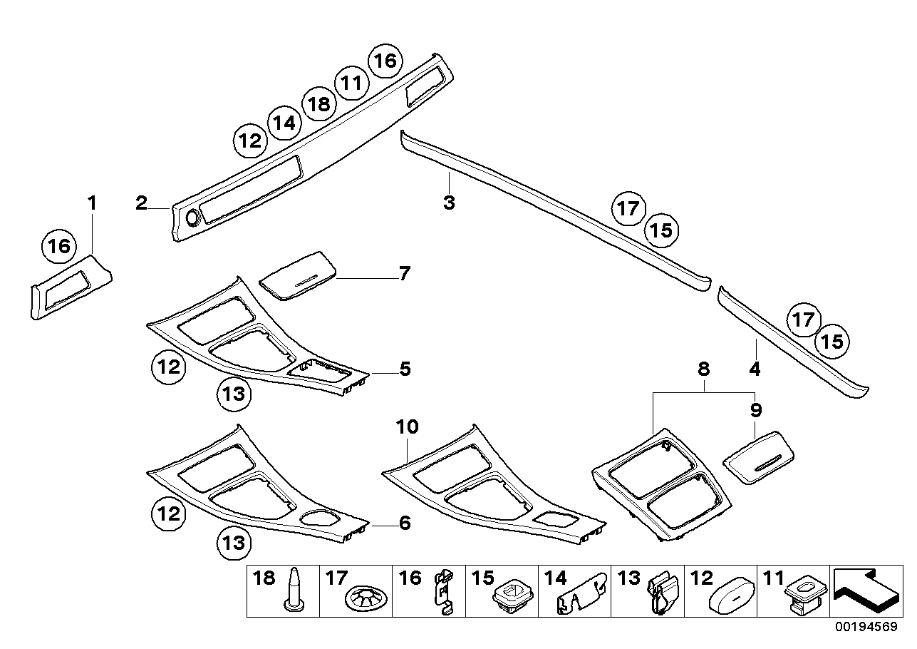 BMW 51417230682 Decorating Strip, Right Doors