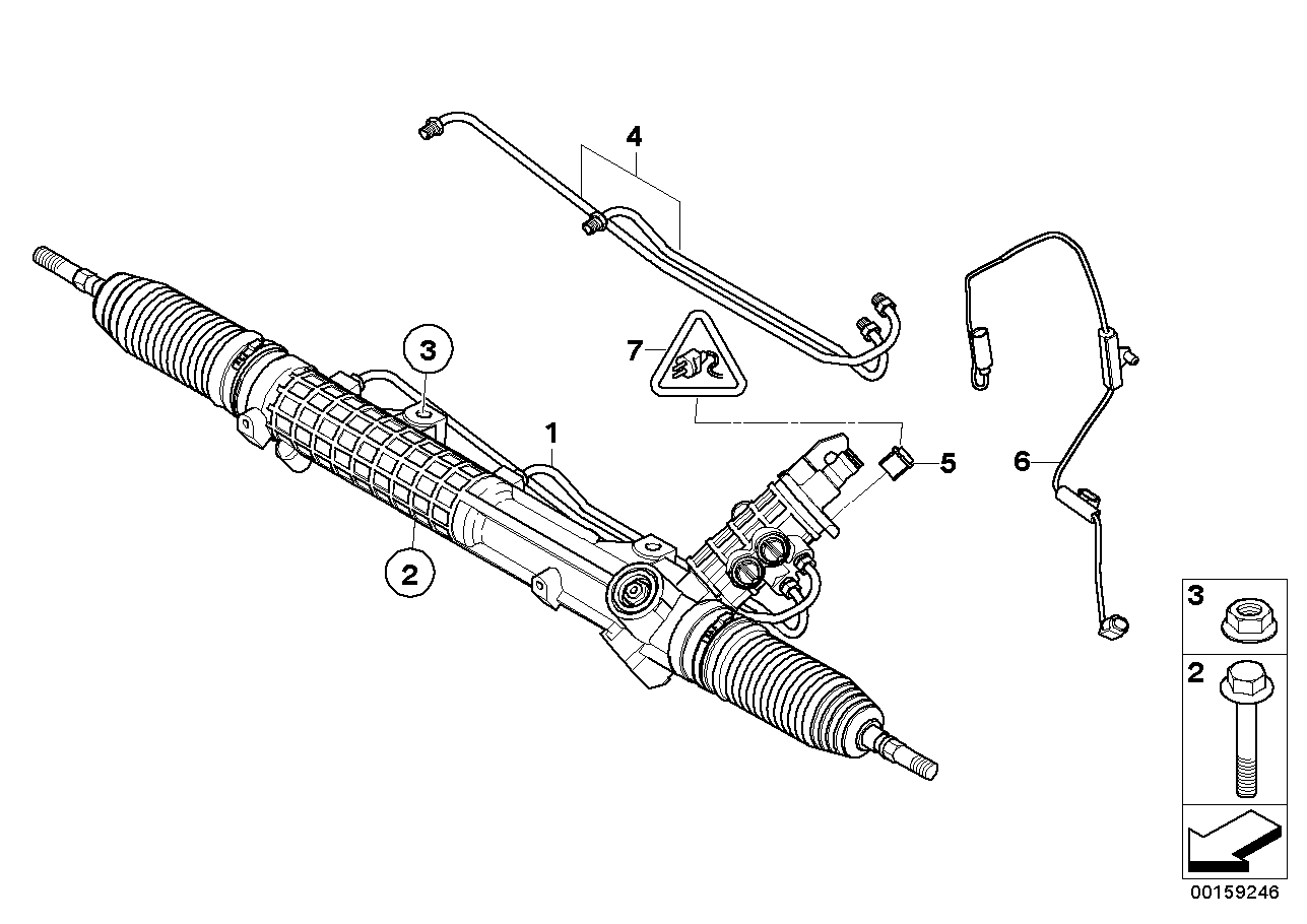 BMW 32106768750 Exchange Hydro Steering Gear Servotronic