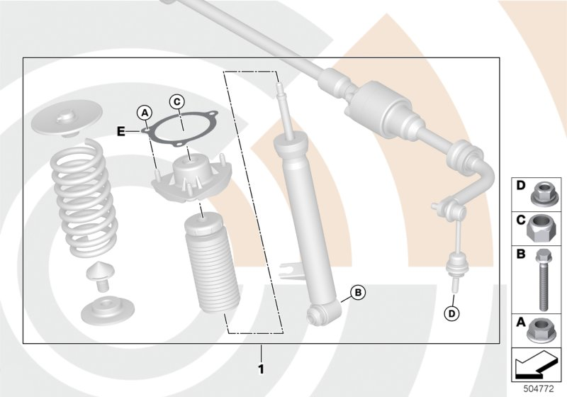 BMW 33522475054 ATTACHMENT SET SPRING STRUT