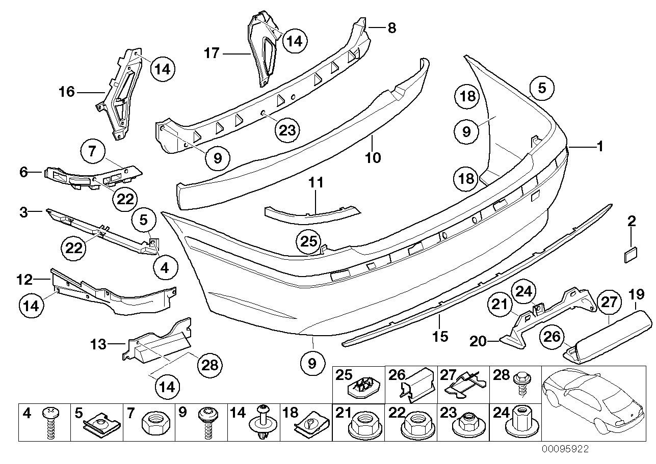 BMW 51127042127 Heat Insulation, Cross Rear Left