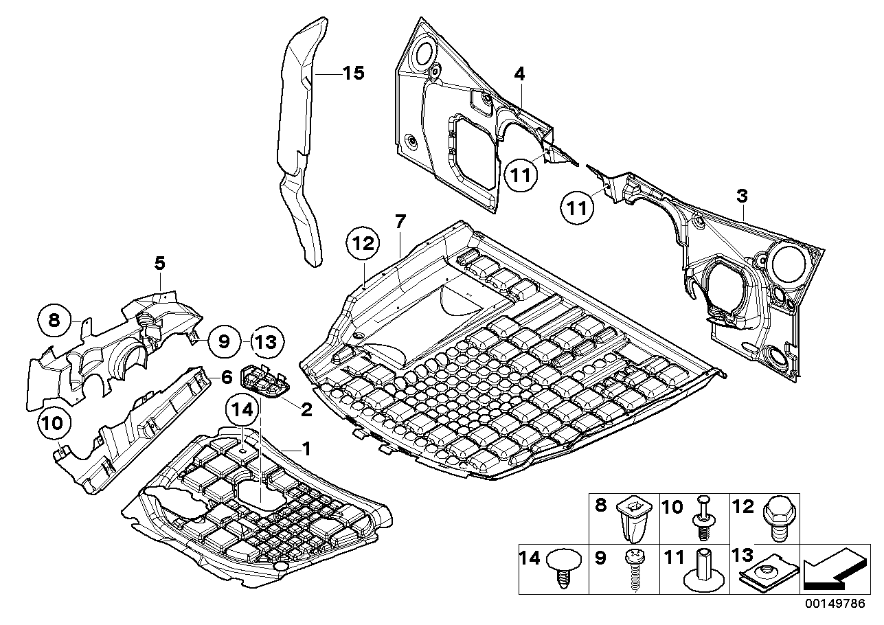 BMW 51457035054 Fixing Clamp