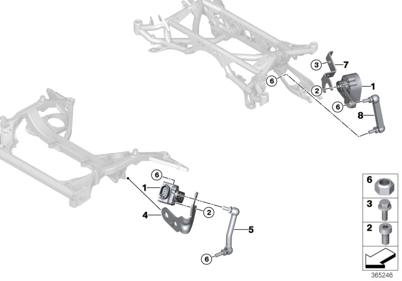 BMW 37142284258 Holder, Ride-Height Sensor, Rear