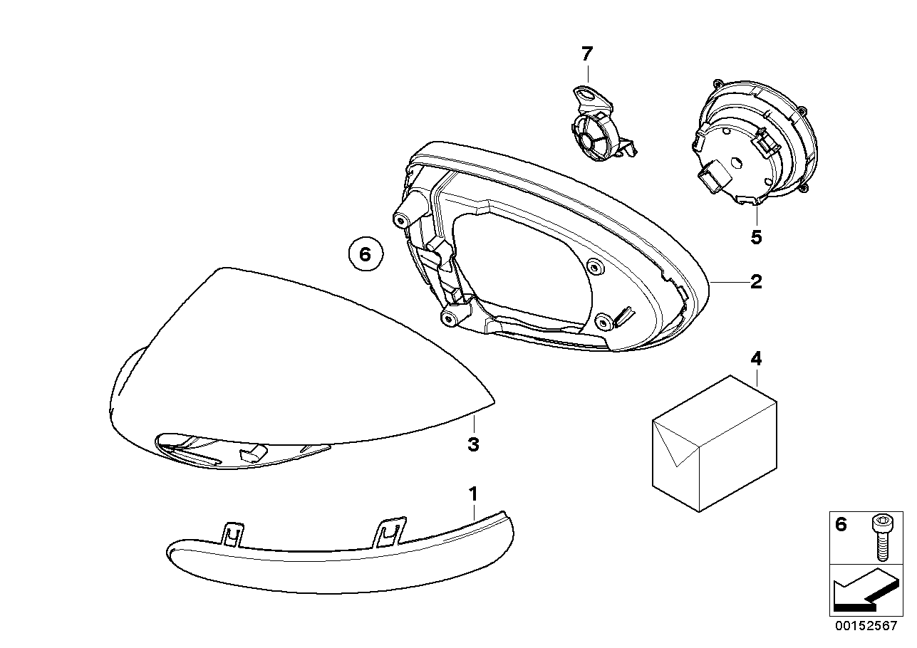 BMW 51167906351 Set Mounting Parts