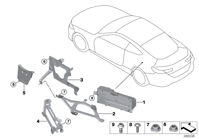 BMW 65158793971 ADAPTER BRACKET CI PLUS MODU