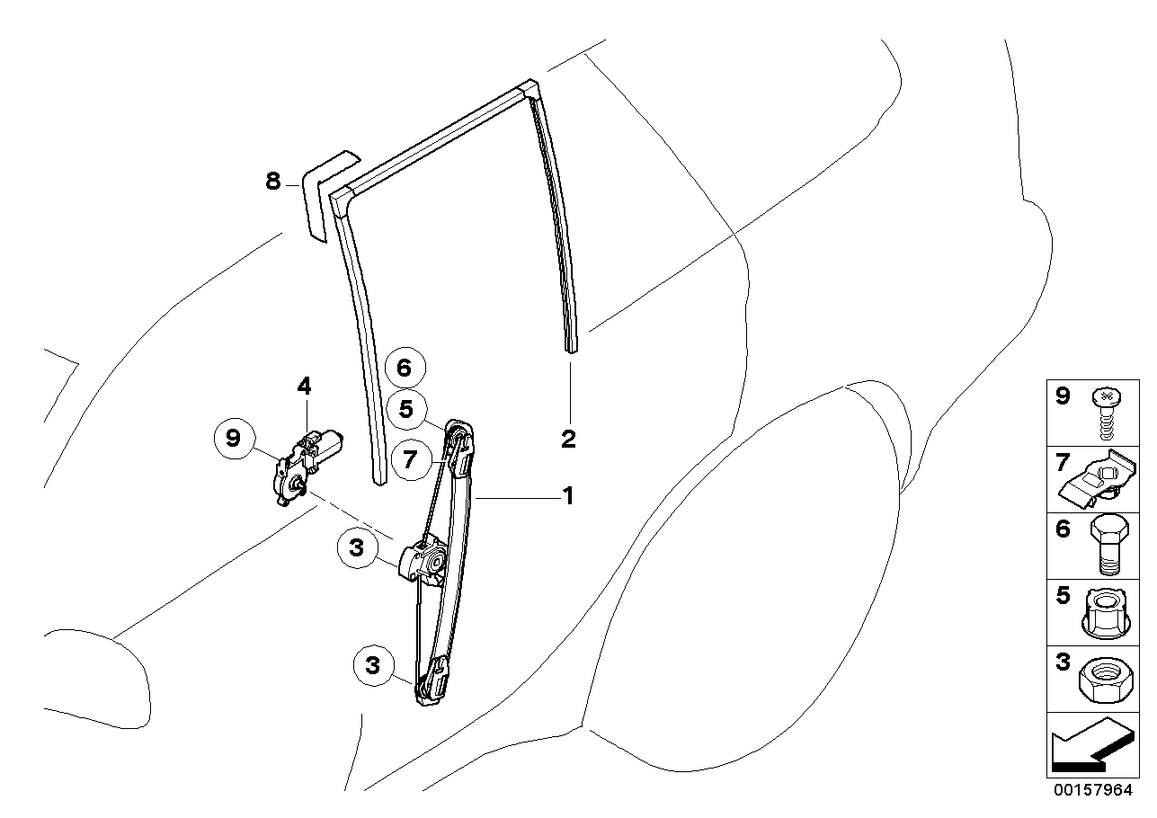 BMW 51357046947 Sealing, Window Guide